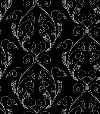 Soyut fantezi bitkiler desen vektör çizim