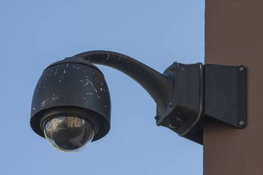Cctv güvenlik kamerası duvardaki