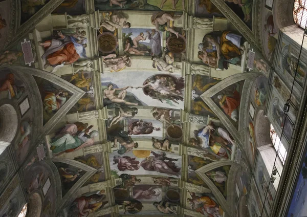 Rom Italien Juni 2011 Decke Der Sistine Kapelle Vatikanischen Museum — Stockfoto