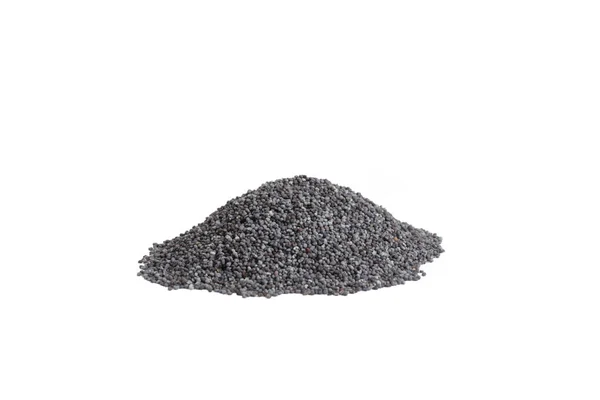 Blue Poppy Seeds Heap Isolated White Background Food Ingredient — 스톡 사진