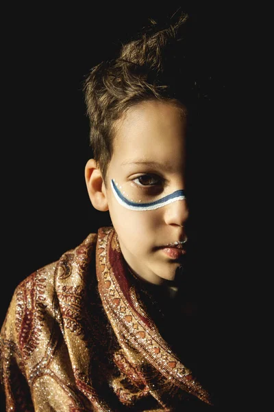 Red Indian Boy with Indian Face Paint 2