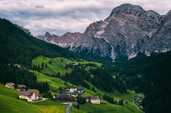 Small alpine villages in Dolomites — Stock Photo, Image
