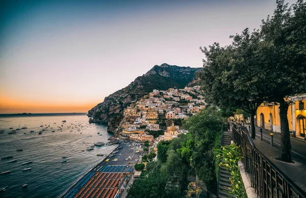 Positano an der amalfiküste, italien — Stockfoto