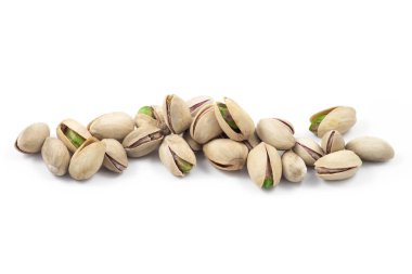 Beyaz artalanları izole kavrulmuş ve tuzlu fıstık