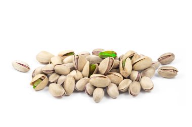 Beyaz artalanları izole kavrulmuş ve tuzlu fıstık