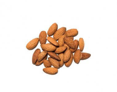 Beyaz artalanları izole badem