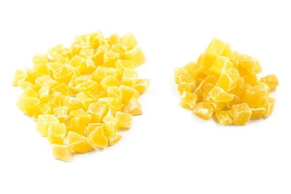 stock image Candied dried pineapple isolated on white background