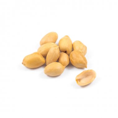 beyaz arkaplanda izole edilmiş yerfıstıkları