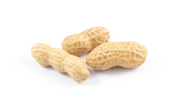 beyaz arkaplanda izole edilmiş yerfıstıkları