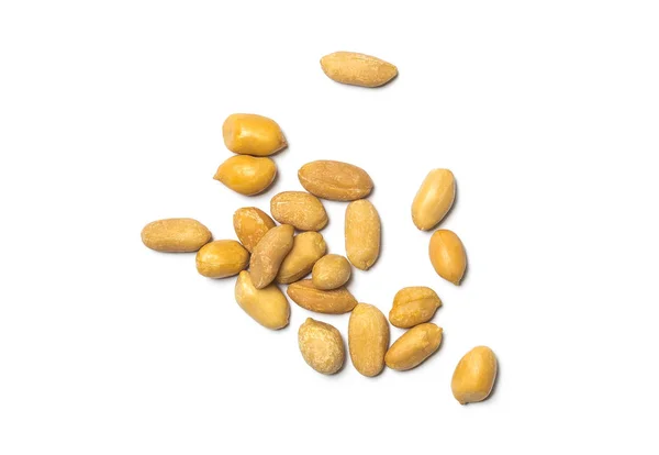 beyaz arkaplanda izole edilmiş yerfıstıkları