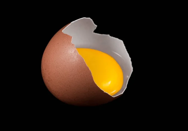 Huevos Aislados Sobre Fondo Negro — Foto de Stock