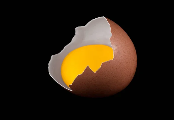 Huevos Aislados Sobre Fondo Negro —  Fotos de Stock
