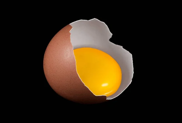 Telur Diisolasi Pada Latar Belakang Hitam — Stok Foto