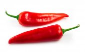Red hot chili paprika elszigetelt fehér háttér kivágás