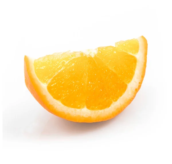 Orange Frukt Skiva Isolerad Vit Bakgrund Cutout — Stockfoto