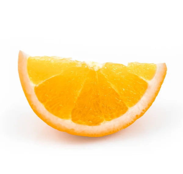 Orange Frukt Skiva Isolerad Vit Bakgrund Cutout — Stockfoto