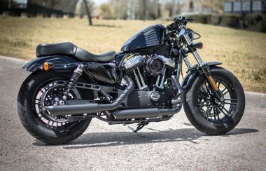 şaşırtıcı siyah motosiklet harley davidson