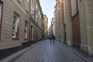 Antik Avrupa mimarisi ile sokak görüşü