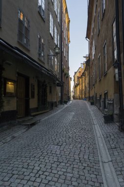 Antik Avrupa mimarisi ile sokak görüşü