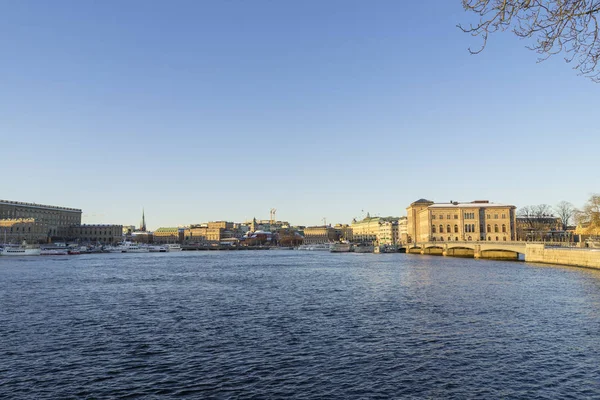 View River Boats Winter Day — Stock Photo, Image