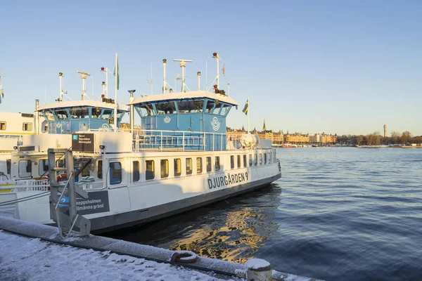 View River Boats Winter Day — Stock Photo, Image