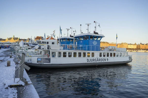 View River Boats Winter Day — Stock Photo, Image