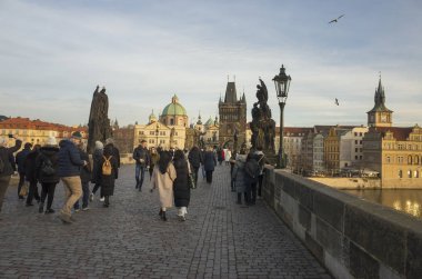 people walking in the european city