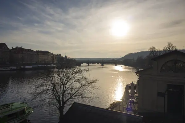 View European City River — Fotografia de Stock