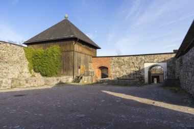 Güzel ortaçağ mimarisinin manzarası