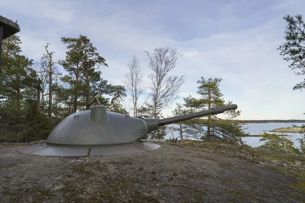 Окселосунд Содерманланд Швеция 2020 Femrefortet War Canons Mountain — стоковое фото