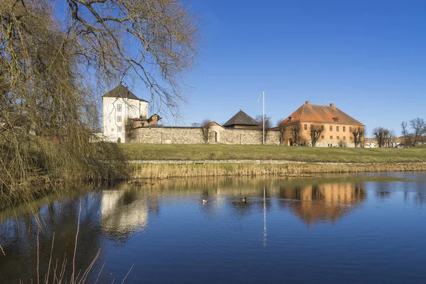 Scenic View Beautiful Medieval Architecture Lake — Stockfoto