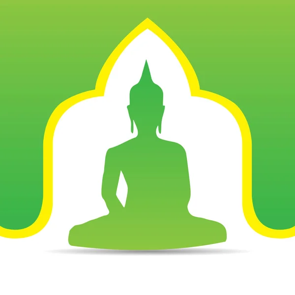 Buddha dras thailändsk traditionell konst och thailändska linjeformat — Stock vektor