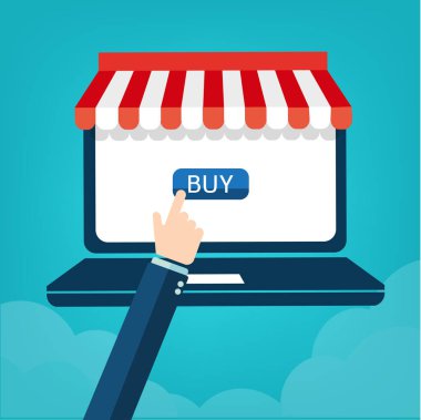 renkli simgeler ile hareket eden alışveriş. iş için arka plan ve