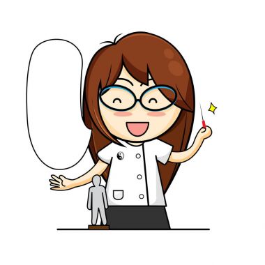 Kadın Çinli doktor çeşitli yüz ifadeleri birçok duygusal vardır.