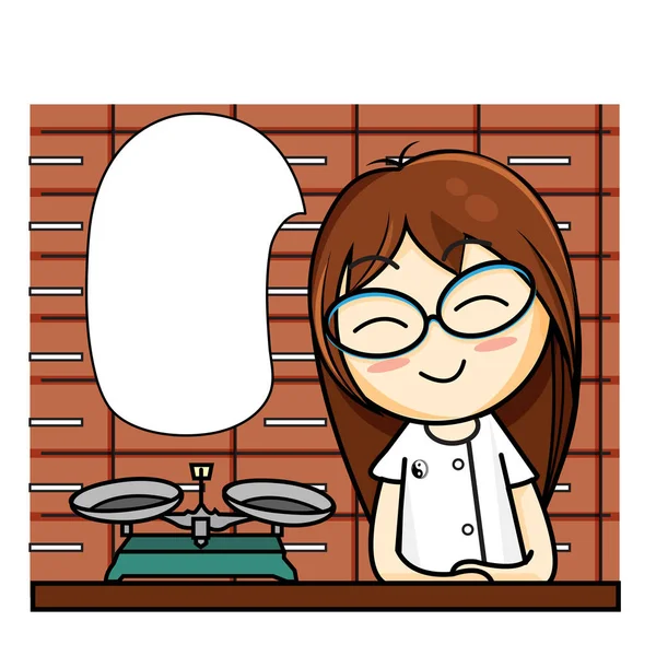 Kadın Çinli doktor çeşitli yüz ifadeleri birçok duygusal vardır.