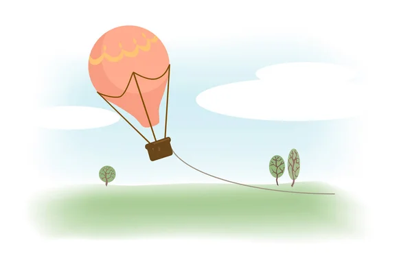 Aerostat-Luftballon — Stockvektor