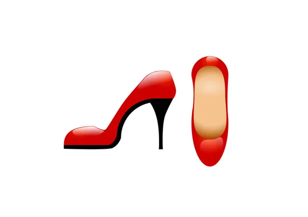 Red shoes vector — Stock Vector