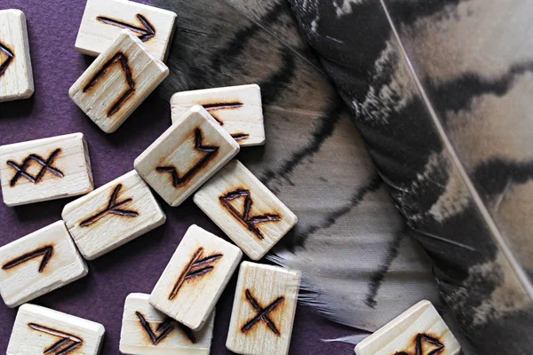 wooden runes photo