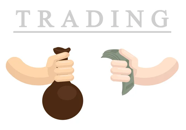 Trading Flat Vector Illustration — Stockvektor