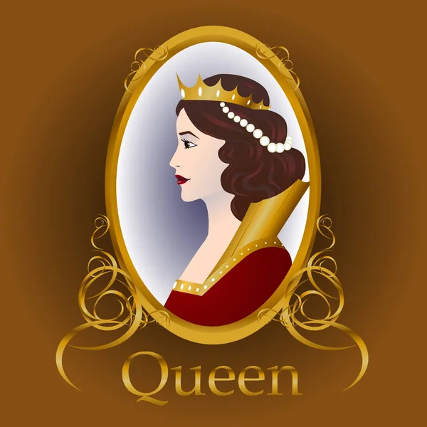 Medieval Queen vector illustration — Stock Vector