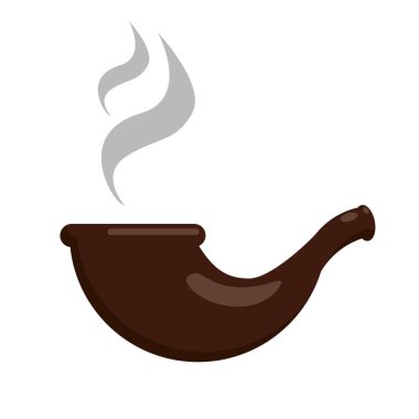 Sigara boru düz vektör çizim 