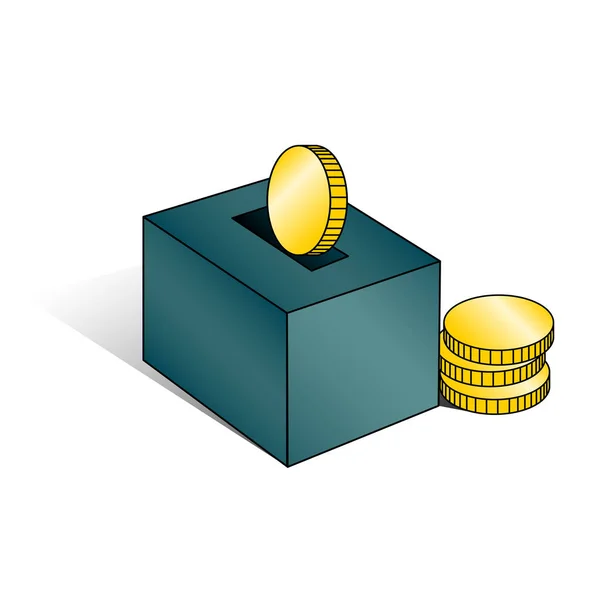 Moneybox vector illustration — Stock Vector