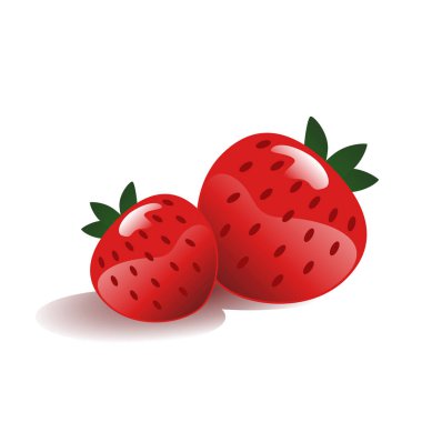 Çilek izole vektör çizim