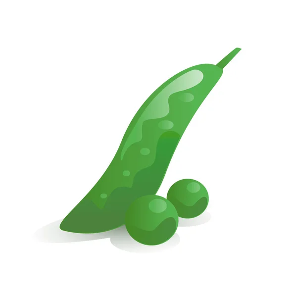 Zelený hrášek vektorové ilustrace — Stockový vektor