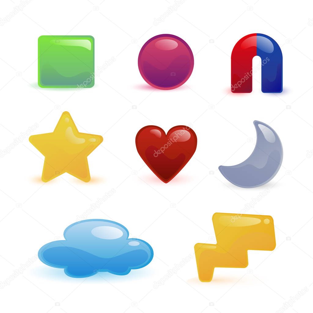 game icons set vector illustration