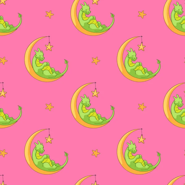 Dragon endormi mignon — Image vectorielle