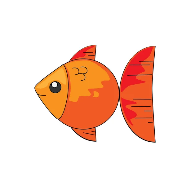 Gold fish vector — Stock Vector