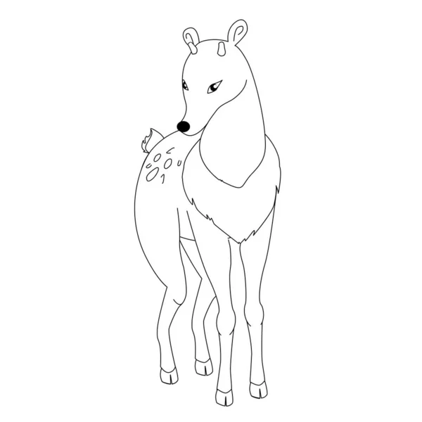 Deer vector doodle — Stock Vector