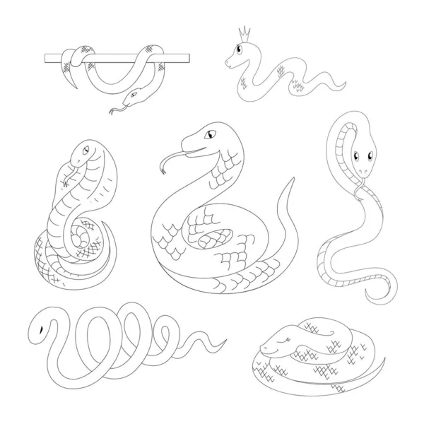 Ilustración de vectores de serpiente — Vector de stock