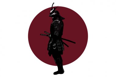 Samuray Japonya'nın yanan güneşin altında
